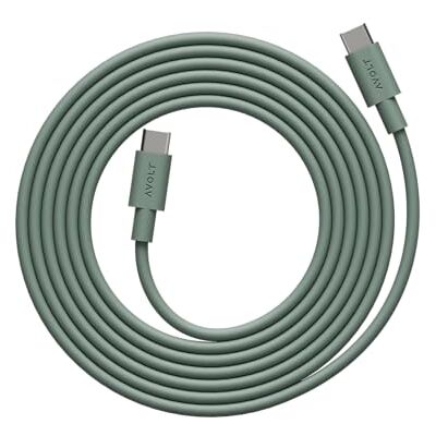 Avolt Cable 1 Cable Tipo C Carga Rápida, Silicona Flexible, 100W, 2m Cable USB-C de silicona verde, 2 m. Flexible y suave, carga rápida 100W para móvil y portátil Avolt Cable 1 Cable Tipo C Carga Rápida, Silicona Flexible, 100W, 2m Cable USB-C de silicona verde, 2 m. Flexible y suave, carga rápida 100W para móvil y portátil