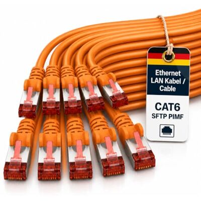 1aTTack.de 10x 7,5m Cable de red SFTP PIMF Cat6 RJ45 naranja 1aTTack.de 10x 7,5m Cable de red SFTP PIMF Cat6 RJ45 naranja