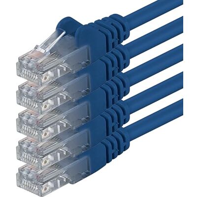1aTTack.de 2m azul 5 piezas Cable de red Ethernet con conectores RJ45 CAT6 CAT 6 Cat.6 1000 Mbit/s 1aTTack.de 2m azul 5 piezas Cable de red Ethernet con conectores RJ45 CAT6 CAT 6 Cat.6 1000 Mbit/s