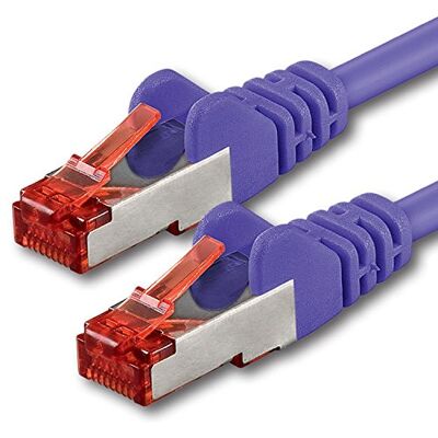 1aTTack.de 1x 30m Cable de red SFTP PIMF Cat6 RJ45 violeta 1aTTack.de 1x 30m Cable de red SFTP PIMF Cat6 RJ45 violeta