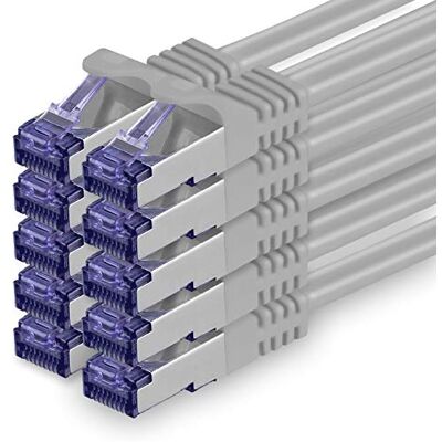 1aTTack.de Cat 7 Cable de Red Ethernet LAN 2m Gris 10 Piezas Cat.7 Sftp Pimf Lszh 10 GB s RJ45 Connectores Cat6a compatible con Cat5 Cat6 Cat7 Cat8 1aTTack.de Cat 7 Cable de Red Ethernet LAN 2m Gris 10 Piezas Cat.7 Sftp Pimf Lszh 10 GB s RJ45 Connectores Cat6a compatible con Cat5 Cat6 Cat7 Cat8