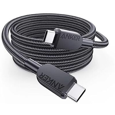 Anker Cable USB C Carga Rápida 240W de nylón trenzado doble Para iPhone 18 pro Max/17/16/15, MacBook Pro 2020, iPad Pro 2020, iPad Air 4, Samsung Galaxy S23+ S23 Ultra y Pixel Anker Cable USB C Carga Rápida 240W de nylón trenzado doble Para iPhone 18 pro Max/17/16/15, MacBook Pro 2020, iPad Pro 2020, iPad Air 4, Samsung Galaxy S23+ S23 Ultra y Pixel
