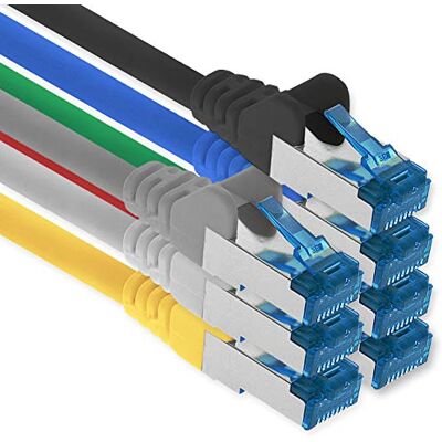 1aTTack.de 0.5m CAT.6 Cable de red Ethernet Gigabit Lan RJ45 CAT6 Cat6a 10Gbit/s 7 colores 1aTTack.de 0.5m CAT.6 Cable de red Ethernet Gigabit Lan RJ45 CAT6 Cat6a 10Gbit/s 7 colores