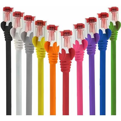 1aTTack.de 2 m 10 unidades Cable LAN Ethernet Cat6 RJ45-10 Colores Cable de red de alta velocidad para streaming, juegos, TV y ordenador Estable y duradero Perfecto para redes domésticas y 1aTTack.de 2 m 10 unidades Cable LAN Ethernet Cat6 RJ45-10 Colores Cable de red de alta velocidad para streaming, juegos, TV y ordenador Estable y duradero Perfecto para redes domésticas y