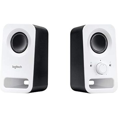 Logitech Z150 Sistema de Altavoces Compacto, Entrada Audio 3.5 mm, Controles Intregados, Toma Auriculares, Enchufe EU, Ordenador/Smartphone/Tablet/Reproductor de Música, Blanco Logitech Z150 Sistema de Altavoces Compacto, Entrada Audio 3.5 mm, Controles Intregados, Toma Auriculares, Enchufe EU, Ordenador/Smartphone/Tablet/Reproductor de Música, Blanco