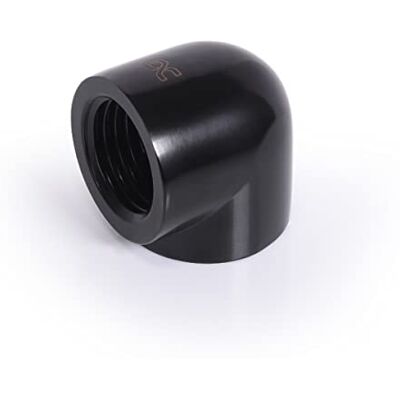 Alphacool 17588 Conector en L (20 mm, G1/4 IG a G1/4 IG, conexión de refrigeración por agua negra Alphacool 17588 Conector en L (20 mm, G1/4 IG a G1/4 IG, conexión de refrigeración por agua negra