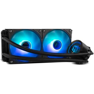 Xtreme HUMMER M-240 – Refrigeración líquida ARGB para Intel y AMD, 2 ventiladores 120 mm PWM, bomba con base de cobre y efecto espejo infinito, radiador doble de aluminio, negro Xtreme HUMMER M-240 – Refrigeración líquida ARGB para Intel y AMD, 2 ventiladores 120 mm PWM, bomba con base de cobre y efecto espejo infinito, radiador doble de aluminio, negro