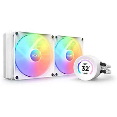 NZXT Kraken 280 AIO Refrigeracion liquida PC para procesador de 280 mm Disipador de calor CPU caja PC Pantalla LCD 2,36” Personalizable 2 Ventiladores Core F140 RGB Color Blanco RL-KR28E-W1 NZXT Kraken 280 AIO Refrigeracion liquida PC para procesador de 280 mm Disipador de calor CPU caja PC Pantalla LCD 2,36” Personalizable 2 Ventiladores Core F140 RGB Color Blanco RL-KR28E-W1