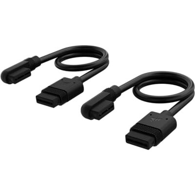 Corsair iCUE LINK Slim Cables 200mm Recto/Slim 90° Negro Corsair iCUE LINK Slim Cables 200mm Recto/Slim 90° Negro