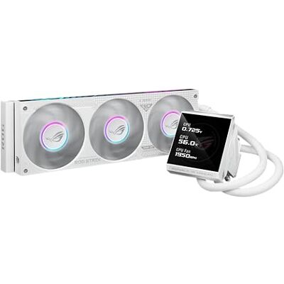Asus ROG Strix LC IV 360 ARGB LCD White Edition Sistema de refrigeración AiO para CPU con pantalla IPS de 13,35 cm, AIO Q-Connector, potente bomba y tres ventiladores ARGB integrados Asus ROG Strix LC IV 360 ARGB LCD White Edition Sistema de refrigeración AiO para CPU con pantalla IPS de 13,35 cm, AIO Q-Connector, potente bomba y tres ventiladores ARGB integrados
