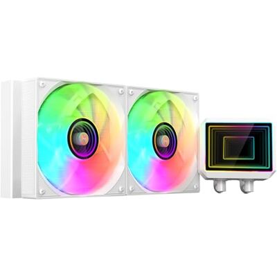 Mars Gaming ML-TWO240, Refrigeración Líquida AIO 450W TDP, 2x Ventilador ARGB Infinity Mirror Ultrasilencioso 12cm FDB, Núcleo de Cobre y Aluminio, Bomba Opti-Chamber 4ª Gen y Microcanales, Blanco Mars Gaming ML-TWO240, Refrigeración Líquida AIO 450W TDP, 2x Ventilador ARGB Infinity Mirror Ultrasilencioso 12cm FDB, Núcleo de Cobre y Aluminio, Bomba Opti-Chamber 4ª Gen y Microcanales, Blanco