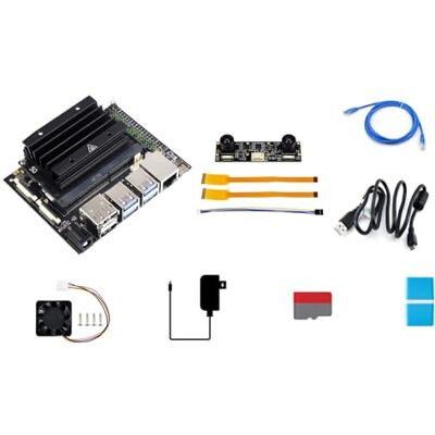 Waveshare Jetson Nano 4GB Desarrollo/Expansión Kit Solución Alternativa de B01-Kit D with Jetson-IO-Base-A+Nano Módulo+Disipador de Calor+Ventilador de Refrigeración (9 artículos) Waveshare Jetson Nano 4GB Desarrollo/Expansión Kit Solución Alternativa de B01-Kit D with Jetson-IO-Base-A+Nano Módulo+Disipador de Calor+Ventilador de Refrigeración (9 artículos)