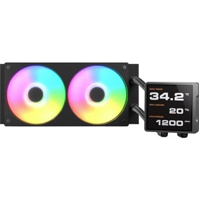 COUGAR Poseidon Vistek 240 ARGB Refrigeración por agua AIO Negro Pantalla de 1,9 pulgadas, ventilador de un solo marco, 700 – 2500 RPM, UTTERIGHT-Fins, bomba giratoria, AM5/LGA1851 COUGAR Poseidon Vistek 240 ARGB Refrigeración por agua AIO Negro Pantalla de 1,9 pulgadas, ventilador de un solo marco, 700 – 2500 RPM, UTTERIGHT-Fins, bomba giratoria, AM5/LGA1851