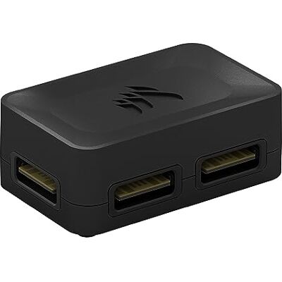 Corsair iCUE Link Divisor de señal de 4 vías, para configuraciones de refrigeración Personalizadas, Accesorio magnético, Requiere concentrador de Sistema iCUE Link (se Vende por Separado), Color Corsair iCUE Link Divisor de señal de 4 vías, para configuraciones de refrigeración Personalizadas, Accesorio magnético, Requiere concentrador de Sistema iCUE Link (se Vende por Separado), Color