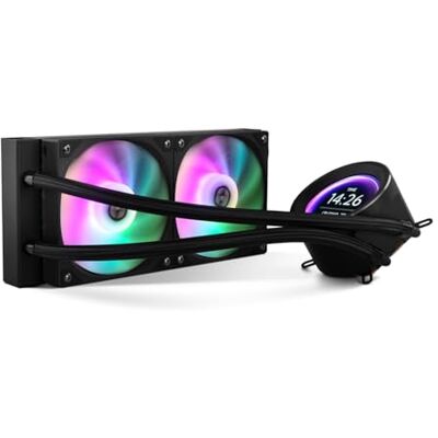 Xtreme X-240 LCD BLACK Refrigeración líquida ARGB con pantalla LCD personalizable, Intel y AMD, 2 ventiladores 120mm control PWM, bomba base de cobre, radiador doble aluminio, negro Xtreme X-240 LCD BLACK Refrigeración líquida ARGB con pantalla LCD personalizable, Intel y AMD, 2 ventiladores 120mm control PWM, bomba base de cobre, radiador doble aluminio, negro