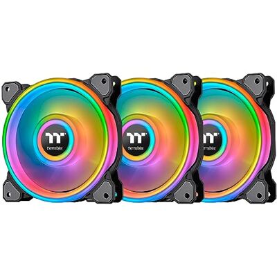 Thermaltake Riing Quad 12 RGB Radiator Fan TT Premium Edition 3 Pack/Case Fan, Color Negro Thermaltake Riing Quad 12 RGB Radiator Fan TT Premium Edition 3 Pack/Case Fan, Color Negro