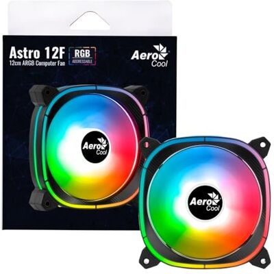 Aerocool Ventilador de caja Astro 12F RGB 12cm (Negro) ACF3-AT10227.01 Aerocool Ventilador de caja Astro 12F RGB 12cm (Negro) ACF3-AT10227.01