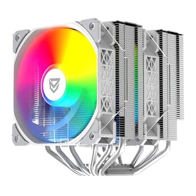 Nfortec Sculptor X2 disipador CPU ARGB 240W TDP doble ventilador 120mm Intel AMD blanco Nfortec Sculptor X2 disipador CPU ARGB 240W TDP doble ventilador 120mm Intel AMD blanco