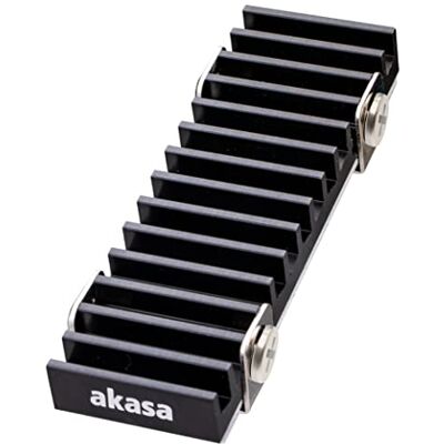 Akasa Gecko Pro Enfriamiento pasivo para unidades M.2 NVMe PCIe y SATA Disipador térmico M.2 2280 Aleta de enfriamiento del disipador de calor de aluminio 71,5 x 22 x 8 mm Akasa Gecko Pro Enfriamiento pasivo para unidades M.2 NVMe PCIe y SATA Disipador térmico M.2 2280 Aleta de enfriamiento del disipador de calor de aluminio 71,5 x 22 x 8 mm
