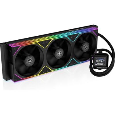 Thermalright FW360 SE ARGB V2 Enfriador de CPU líquido AIO de 360 mm, pantalla LCD de 2 pulgadas, 3 ventiladores PWM de cadena tipo margarita TL-M12Q de 120 mm, para AMD AM4/AM5 e Intel LGA1851/1700 Thermalright FW360 SE ARGB V2 Enfriador de CPU líquido AIO de 360 mm, pantalla LCD de 2 pulgadas, 3 ventiladores PWM de cadena tipo margarita TL-M12Q de 120 mm, para AMD AM4/AM5 e Intel LGA1851/1700