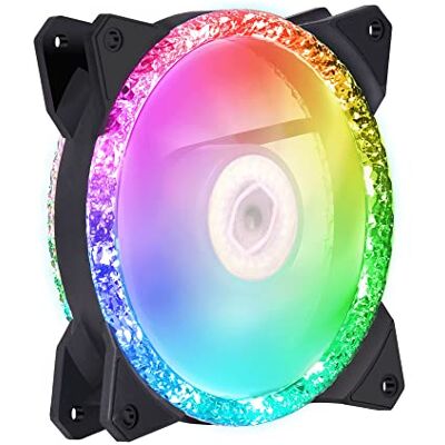 Cooler Master MasterFan MF120 Prismatic: Ventilador de Caja 120mm, Iluminación RGB Direccionable en Triple Anillo, Efecto Cristal, Refrigeración Silenciosa, Compatibilidad Completa Cooler Master MasterFan MF120 Prismatic: Ventilador de Caja 120mm, Iluminación RGB Direccionable en Triple Anillo, Efecto Cristal, Refrigeración Silenciosa, Compatibilidad Completa