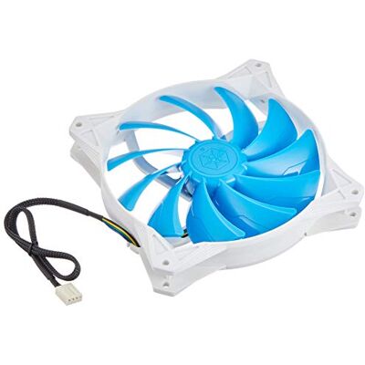 Silverstone SST-FQ141 Ventilador de refrigeración silencioso de 140mm PWM para ordenador Serie FQ, Alto flujo de aire, azul-blanco Silverstone SST-FQ141 Ventilador de refrigeración silencioso de 140mm PWM para ordenador Serie FQ, Alto flujo de aire, azul-blanco