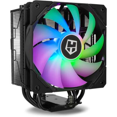 Xtreme Nox Hummer H-224 -NXHUMMERH224ARGB- Ventilador CPU ARGB, compatible con Intel&AMD, ventilador 120mm PMW, 4 heatpipes base de aluminio y cobre, color negro Xtreme Nox Hummer H-224 -NXHUMMERH224ARGB- Ventilador CPU ARGB, compatible con Intel&AMD, ventilador 120mm PMW, 4 heatpipes base de aluminio y cobre, color negro