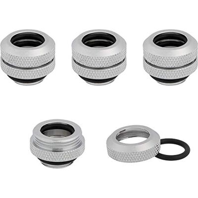 Corsair Hydro X Series, XF Hardline, Conectores 12 mm DE, Pack de Cuatro Unidades (Las Roscas de BSPP G1/4", Latón Sólido Durabilidad, Tórica Doble Diseño, Compatibles con Adaptadores Hydro X) Cromo Corsair Hydro X Series, XF Hardline, Conectores 12 mm DE, Pack de Cuatro Unidades (Las Roscas de BSPP G1/4", Latón Sólido Durabilidad, Tórica Doble Diseño, Compatibles con Adaptadores Hydro X) Cromo