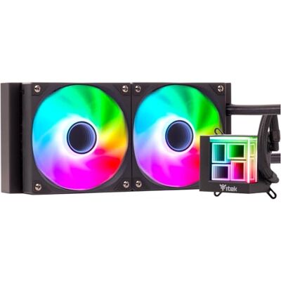 Itek Refrigerador líquido Hydro Cube 240B 240 mm, SKT universal, ventilador PWM, ARGB Itek Refrigerador líquido Hydro Cube 240B 240 mm, SKT universal, ventilador PWM, ARGB