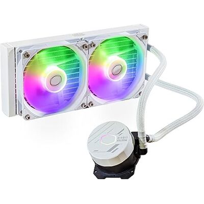 Cooler Master MasterLiquid 240L Core ARGB Refrigeración Líquida para CPU – Bomba de Doble Cámara Gen S, Radiador y Ventiladores 120mm ARGB, Brackets LGA 1700 y AM5 – Blanco Cooler Master MasterLiquid 240L Core ARGB Refrigeración Líquida para CPU – Bomba de Doble Cámara Gen S, Radiador y Ventiladores 120mm ARGB, Brackets LGA 1700 y AM5 – Blanco