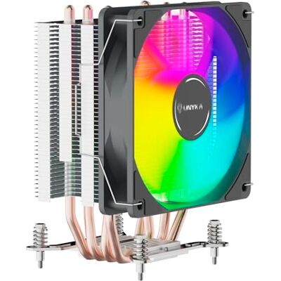 Unykach Disipador CPU UNYCOOL H40 ARGB, Compacto 4 Headpipes 9 Aspas, Ventilador PWM Silencioso, Multisocket Intel y AMD Unykach Disipador CPU UNYCOOL H40 ARGB, Compacto 4 Headpipes 9 Aspas, Ventilador PWM Silencioso, Multisocket Intel y AMD