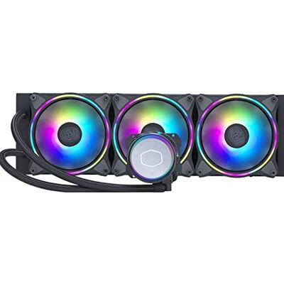 Cooler Master MasterLiquid ML360 Illusion Refrigeración Líquida AIO para CPU Bomba 3ª Generación, 3 Ventiladores ARGB Halo 120mm, Radiador 360mm, Controlador ARGB Incluido Compatible AMD & Intel Cooler Master MasterLiquid ML360 Illusion Refrigeración Líquida AIO para CPU Bomba 3ª Generación, 3 Ventiladores ARGB Halo 120mm, Radiador 360mm, Controlador ARGB Incluido Compatible AMD & Intel