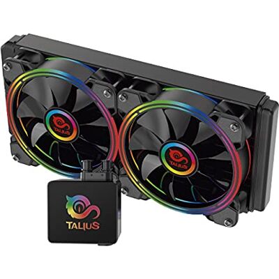 TALIUS, TECH 4 U Talius Skadi Refrigerador líquido para pc RGB. Ventilador para CPU Compatible con Intel-AMD Ventilador 240mm (2 Ventiladores) TALIUS, TECH 4 U Talius Skadi Refrigerador líquido para pc RGB. Ventilador para CPU Compatible con Intel-AMD Ventilador 240mm (2 Ventiladores)