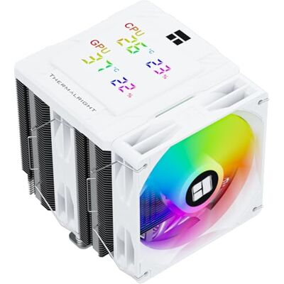 Thermalright TR- Peerless Assassin 120 Digital ARGB Blanco Enfriador de CPU, Doble Torre con 6 Heatpipes, Ventiladores Dual PWM de 1850RPM, Panel de Visualización Digital en la Cubierta Superior Thermalright TR- Peerless Assassin 120 Digital ARGB Blanco Enfriador de CPU, Doble Torre con 6 Heatpipes, Ventiladores Dual PWM de 1850RPM, Panel de Visualización Digital en la Cubierta Superior