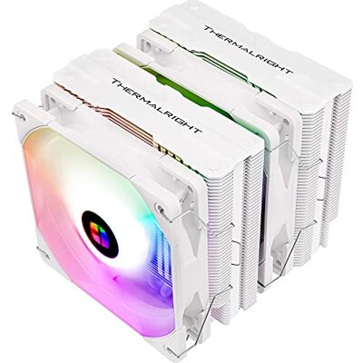 Thermalright Peerless Assassin 120 White ARGB Enfriador de aire para CPU, 6 tubos de calor, dos ventiladores TL-C12W-S-PWM de 120 mm, tapa disipador de calor de aluminio, AGHP para AMD AM4 Thermalright Peerless Assassin 120 White ARGB Enfriador de aire para CPU, 6 tubos de calor, dos ventiladores TL-C12W-S-PWM de 120 mm, tapa disipador de calor de aluminio, AGHP para AMD AM4