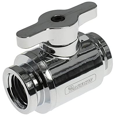 Barrow Válvula de bola (10 mm) G1/4 Zoll Kugelhahn, plateado Barrow Válvula de bola (10 mm) G1/4 Zoll Kugelhahn, plateado