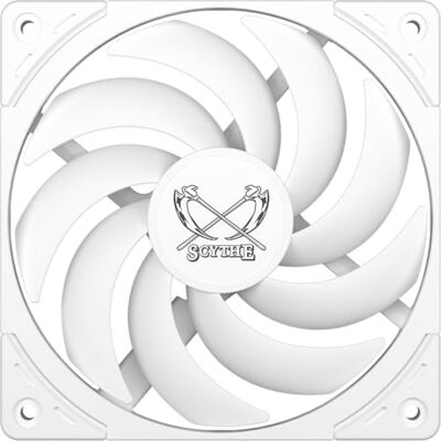 SCYTHE Wonder Tornado 120 Slim White, 120 x 120 x 15 mm, ventilador PWM, alta presión estática, 400-2000 RPM, 3.12-26.36 dBA, rodamiento FDB, 12 V, para carcasa de computadora compacta o ventiladores SCYTHE Wonder Tornado 120 Slim White, 120 x 120 x 15 mm, ventilador PWM, alta presión estática, 400-2000 RPM, 3.12-26.36 dBA, rodamiento FDB, 12 V, para carcasa de computadora compacta o ventiladores