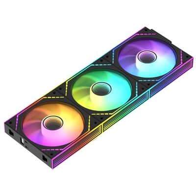 Thermalright TL-M12Q-S X3 Ventiladores PC 120mm ARGB PWM Negro, Pack 3 Thermalright TL-M12Q-S X3 Ventiladores PC 120mm ARGB PWM Negro, Pack 3