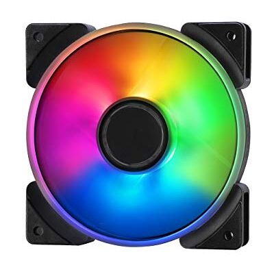 Fractal Design Prisma AL,12 – 120mm Ventilador de computadora, PWM Control, Seis LED RGB direccionables, Optimizado para una alta ventilación, LLS Rodamientos, TripWire Technology, RGB (1,pack) Fractal Design Prisma AL,12 – 120mm Ventilador de computadora, PWM Control, Seis LED RGB direccionables, Optimizado para una alta ventilación, LLS Rodamientos, TripWire Technology, RGB (1,pack)