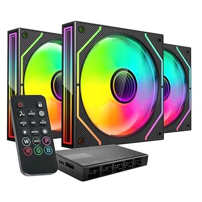 Mars Gaming MF-3DPROKIT, Kit 3x Ventiladores PWM 120mm, Iluminación ARGB Infinity Mirror 3D, Sistema Control PWM, Rodamientos FDB, Mando a Distancia y HUB, Compatibilidad Total ARGB, Negro Mars Gaming MF-3DPROKIT, Kit 3x Ventiladores PWM 120mm, Iluminación ARGB Infinity Mirror 3D, Sistema Control PWM, Rodamientos FDB, Mando a Distancia y HUB, Compatibilidad Total ARGB, Negro