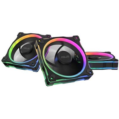 Asus Prime MR120 ARGB Reverse Ventiladores PWM ARGB 3-Pack Negro Asus Prime MR120 ARGB Reverse Ventiladores PWM ARGB 3-Pack Negro