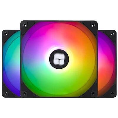 Thermalright TL-C12C-S CPU Fan 120mm ARGB Case Cooler Fan, 4pin PWM silencioso ventilador de ordenador con rodamiento S-FDB incluido, ARGB Fanáticos hasta 1500RPM ventilador(3 cantidades) Thermalright TL-C12C-S CPU Fan 120mm ARGB Case Cooler Fan, 4pin PWM silencioso ventilador de ordenador con rodamiento S-FDB incluido, ARGB Fanáticos hasta 1500RPM ventilador(3 cantidades)