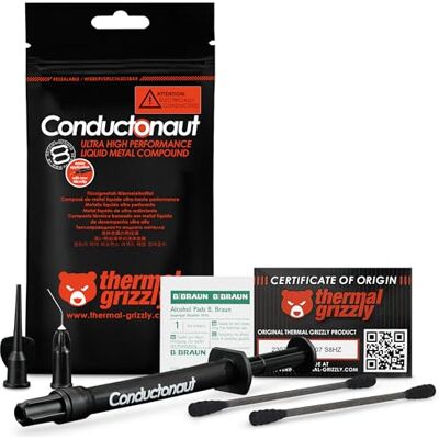 Thermal Grizzly Conductonaut 5g Metal líquido para CPU GPU Thermal Grizzly Conductonaut 5g Metal líquido para CPU GPU