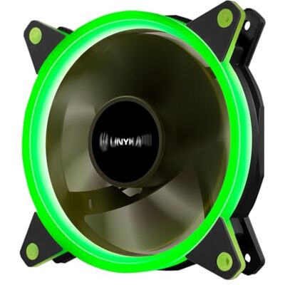 Unykach Ventilador PC CANDY 20 120 mm con Ring LED Verde Fan Caja Gaming 1400 RPM Rodamiento Hidráulico 16 dBA Ultra Silencioso 53 CFM Compatible ATX Gaming Unykach Ventilador PC CANDY 20 120 mm con Ring LED Verde Fan Caja Gaming 1400 RPM Rodamiento Hidráulico 16 dBA Ultra Silencioso 53 CFM Compatible ATX Gaming