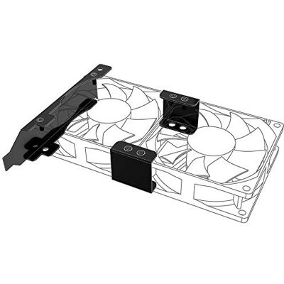 Akasa Soporte de ranura PCI para montaje de uno/dos ventiladores de 80 mm o 92 mm, Soporte de rack de doble ventilador, Rack de montaje de ventilador de 80/92 mm, Hierro negro, AK-MX304-08BK Akasa Soporte de ranura PCI para montaje de uno/dos ventiladores de 80 mm o 92 mm, Soporte de rack de doble ventilador, Rack de montaje de ventilador de 80/92 mm, Hierro negro, AK-MX304-08BK
