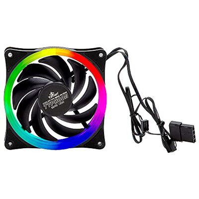 YEYIAN Ventilador Gaming para Caja de Ordenador Typhoon, 120mm, Negro/led RGB (FS1200) YEYIAN Ventilador Gaming para Caja de Ordenador Typhoon, 120mm, Negro/led RGB (FS1200)