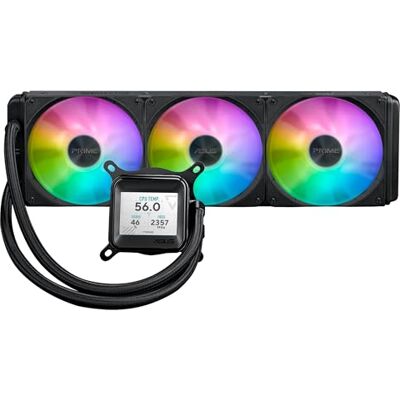 Asus Prime LC 360 ARGB LCD Sistema de refrigeración líquida para CPU todo en uno con pantalla LCD, bomba Asetek de alto rendimiento, motor robusto, ventiladores conectables en cadena Asus Prime LC 360 ARGB LCD Sistema de refrigeración líquida para CPU todo en uno con pantalla LCD, bomba Asetek de alto rendimiento, motor robusto, ventiladores conectables en cadena