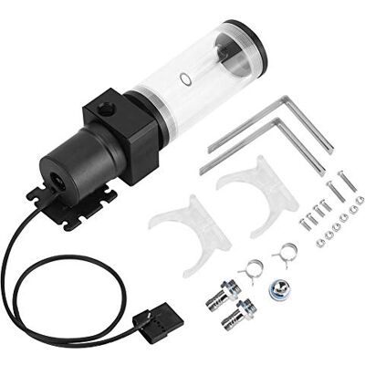 Bewinner Tanque de enfriamiento de agua con bomba, 12V 800L / H Tanque de agua a prueba de agua y bomba G1 / 4 Acrílico Ordenador DIY Tanque de enfriamiento de agua Depósito de cilindro 19W Bomba(110mm) Bewinner Tanque de enfriamiento de agua con bomba, 12V 800L / H Tanque de agua a prueba de agua y bomba G1 / 4 Acrílico Ordenador DIY Tanque de enfriamiento de agua Depósito de cilindro 19W Bomba(110mm)