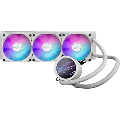 Asus ROG Ryuo III 360 ARGB White Edition Cooler CPU Todo en Uno, Radiador de 400 mm, Asetek 8th Gen, 3 Ranuras para Ventiladores de 120 mm, LED Anime Matrix, Intel LGA 1700, 115x, 1200 y AMD AM4, AM5 Asus ROG Ryuo III 360 ARGB White Edition Cooler CPU Todo en Uno, Radiador de 400 mm, Asetek 8th Gen, 3 Ranuras para Ventiladores de 120 mm, LED Anime Matrix, Intel LGA 1700, 115x, 1200 y AMD AM4, AM5
