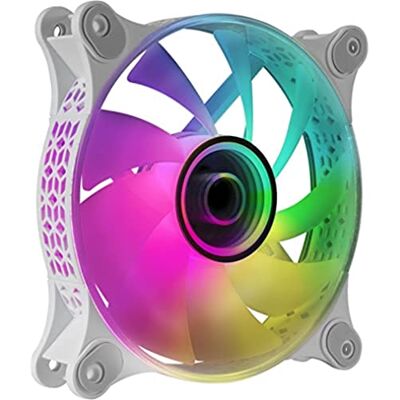 Mars Gaming MF-3D, Ventilador ARGB 360° 12cm, Espejo Infinito 3D, Sistema Anti-vibraciones, Ultra-silencioso, Compatibilidad Total, Blanco Mars Gaming MF-3D, Ventilador ARGB 360° 12cm, Espejo Infinito 3D, Sistema Anti-vibraciones, Ultra-silencioso, Compatibilidad Total, Blanco